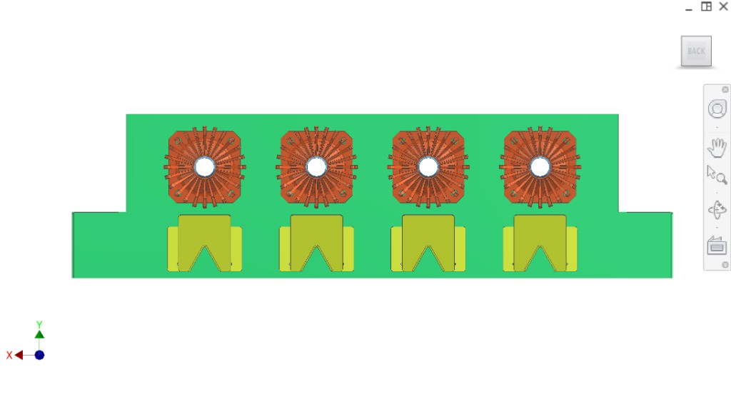 Collection with deflectors 10