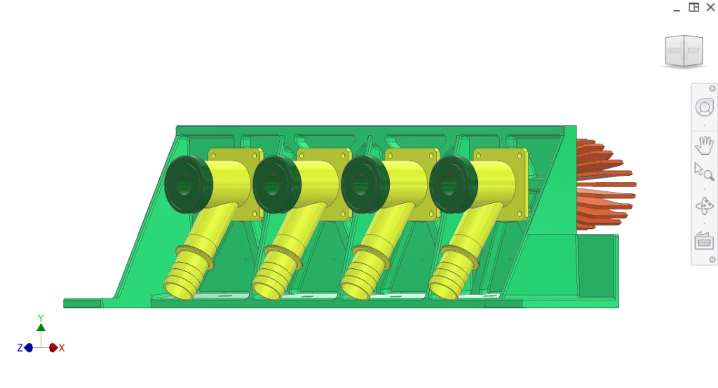 Collection with deflectors 6