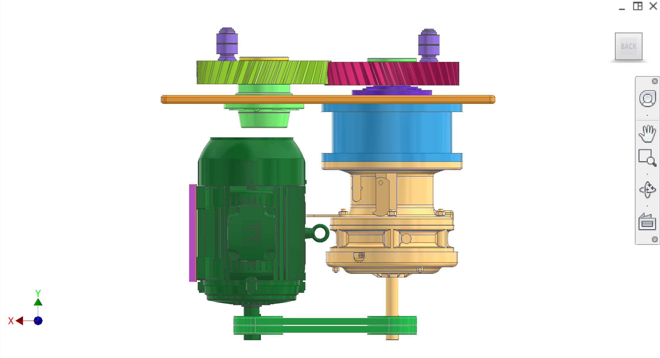 Drivetrain assembly view 2