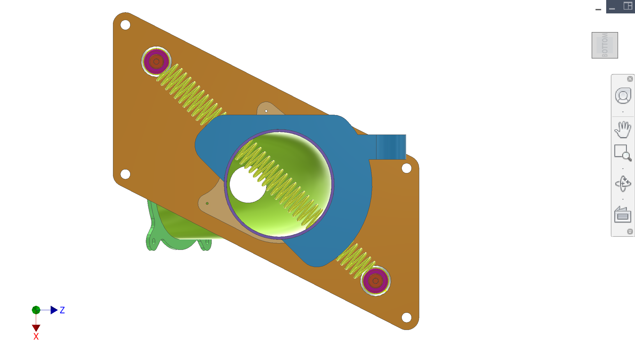 Feeding subassembly bottom