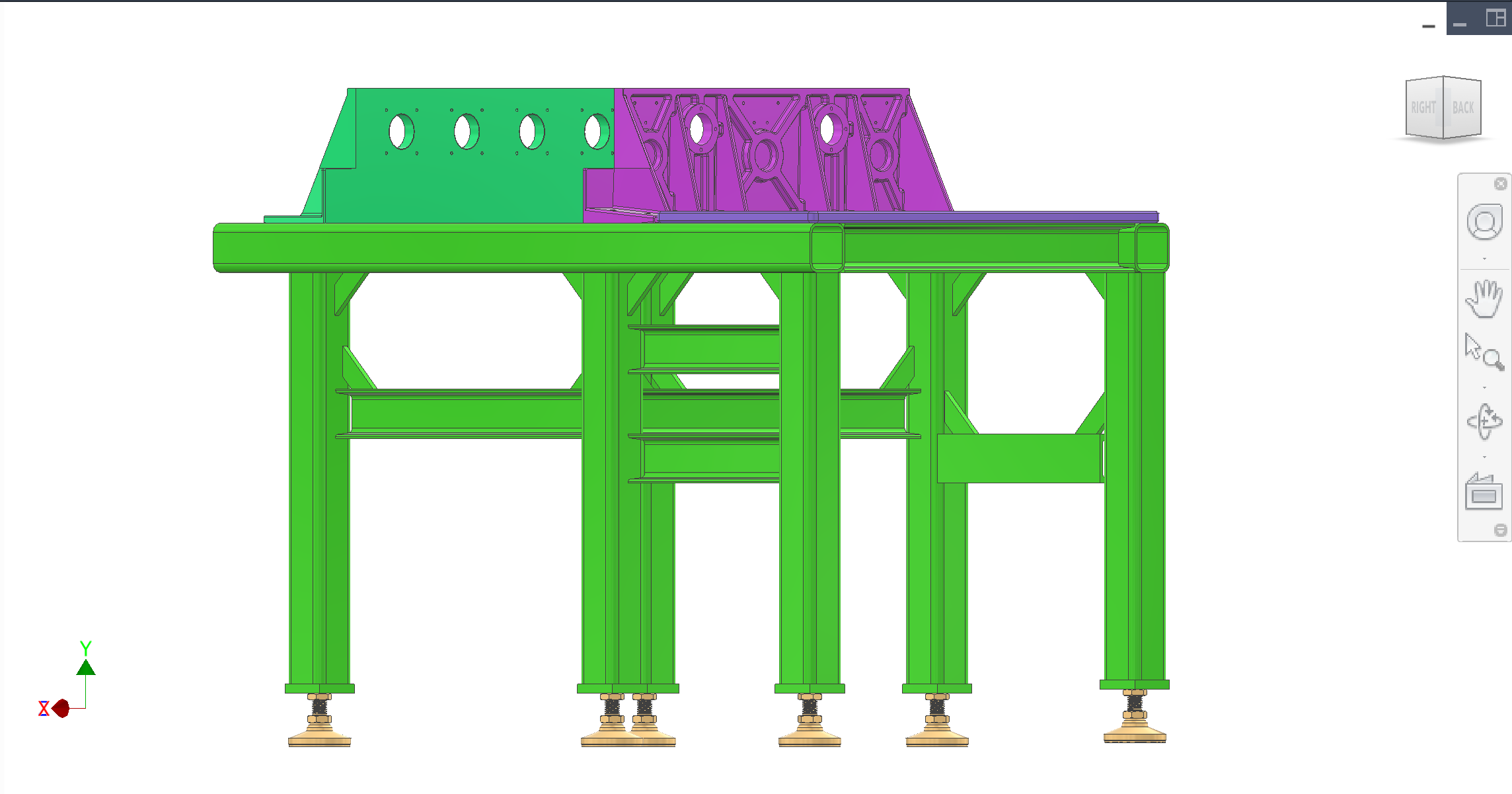 Side — all three plates, six feet